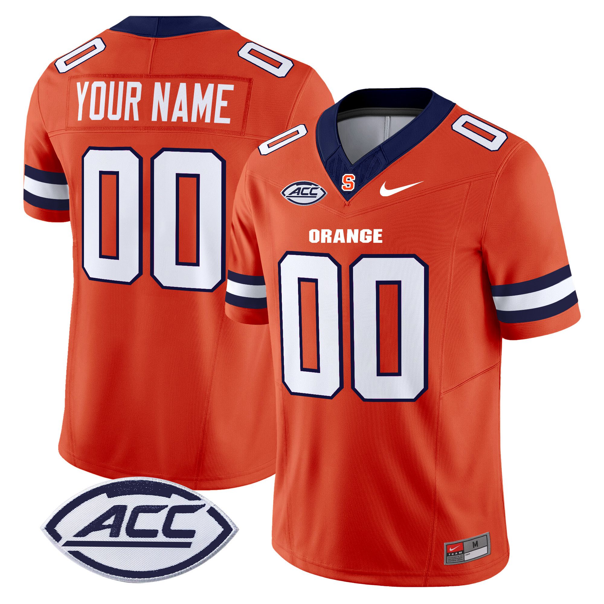 Men Syracuse Orange Orange Nike 2024 Vapor Limited Custom NCAA Jersey style 1